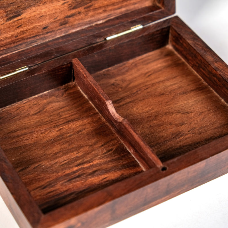 Sheesham Ace Card Holder With Deck Of Cards