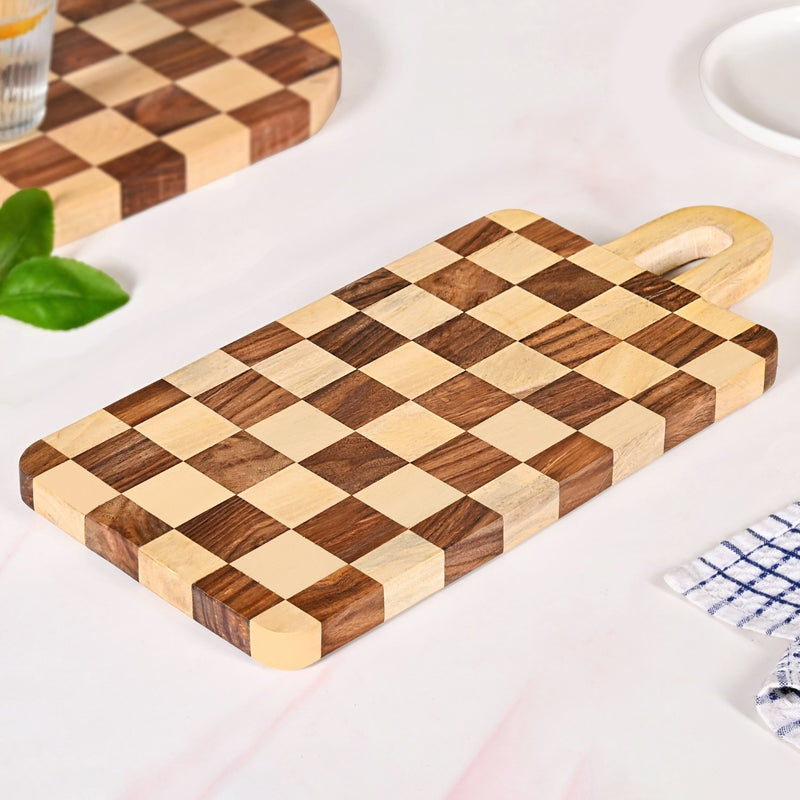 Sheesham Wood Platter With Handle