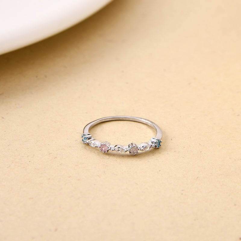 Shimmer In Harmony Silver Ring
