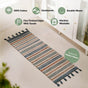 Shore Stripe Tassel Washable Floor Runner 130x50cm