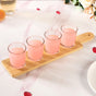 Set Of 4 Shot Glasses With Wooden Tray 100ml