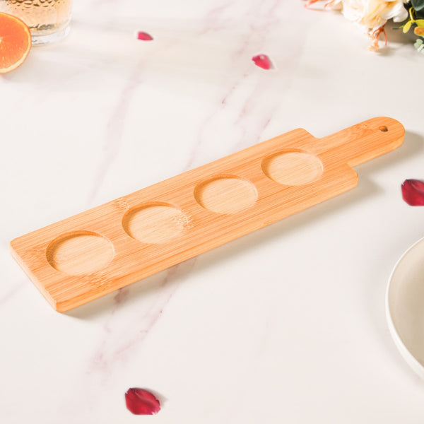 Set Of 4 Shot Glasses With Wooden Tray 100ml