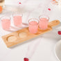 Set Of 4 Shot Glasses With Wooden Tray 100ml