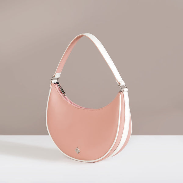 Peachy Glam Half Moon Bag