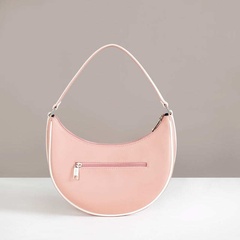 Peachy Glam Half Moon Bag