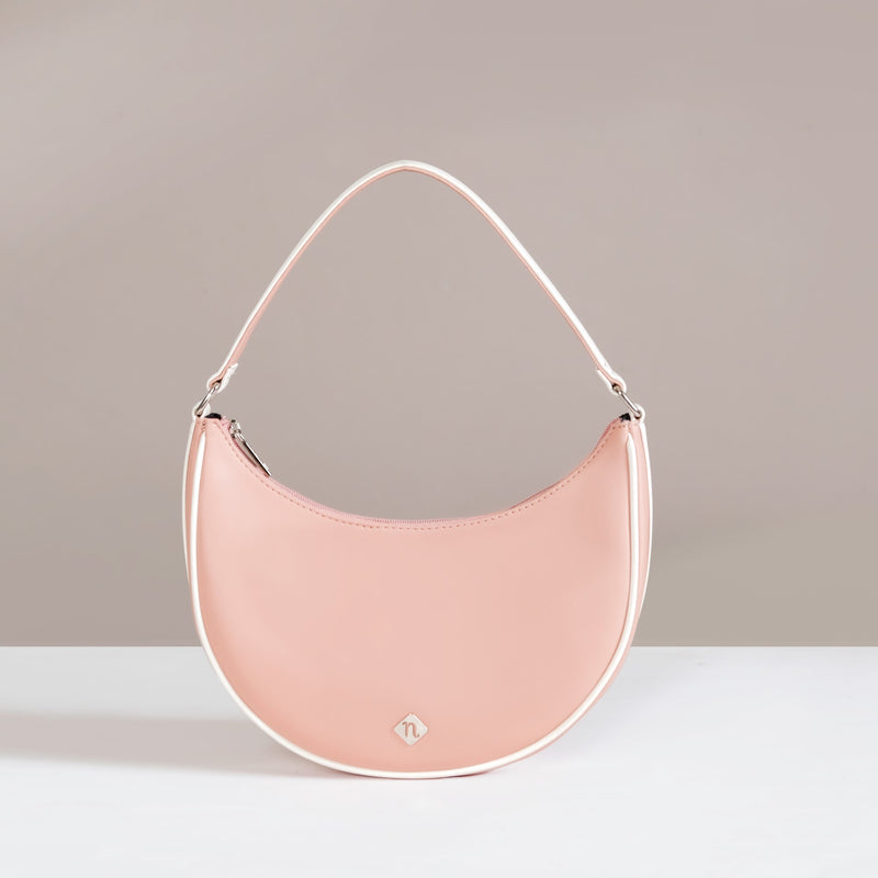 Peachy Glam Half Moon Bag