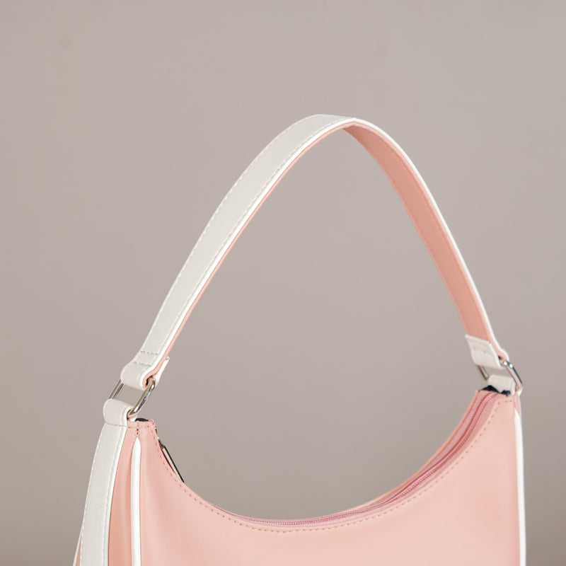 Peachy Glam Half Moon Bag