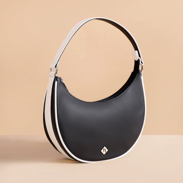 Sleek Urbanite Black Moon Handbag