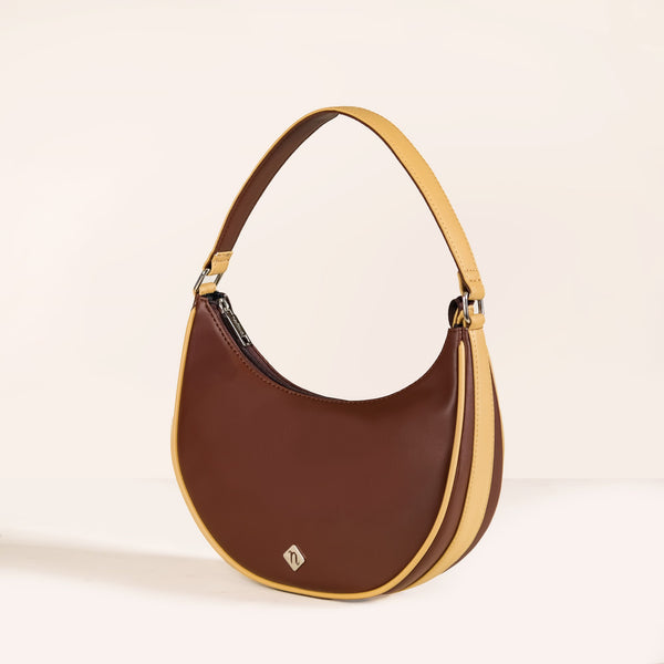 Coffee Brown Moon Handbag For Women