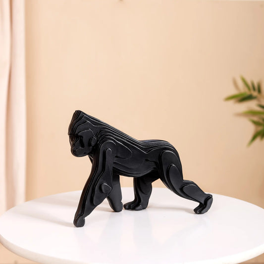 Modern Black Gorilla Showpiece