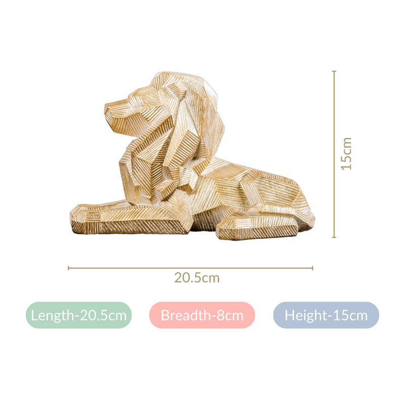 Majestic Lion Modern Decor Gold