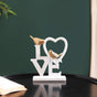 Love Birds Table Showpiece White