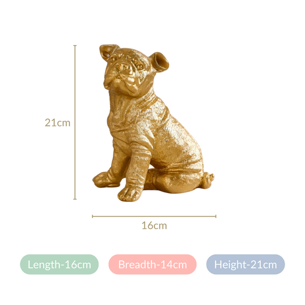 Dog Showpiece Gold Large