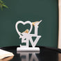 Love Birds Table Showpiece White