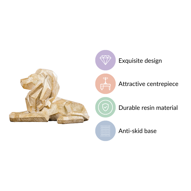 Majestic Lion Modern Decor Gold