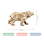 Geometric Bear Showpiece Gold - Bear Showpiece, Gold Bear Decor, Walking Bear Sculpture, Decorative Bear Figurine