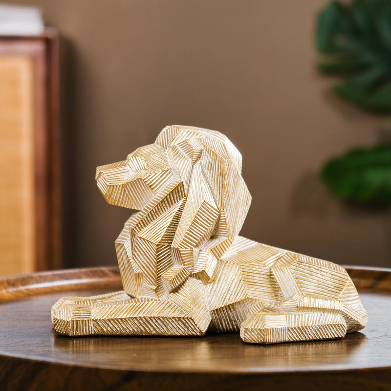Majestic Lion Modern Decor Gold