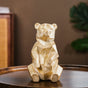 Gold Accent Bear Statue - Gold Bear Sitting Showpiece, Gold Bear Figurine, Decorative Sitting Bear, Bear Sculpture, Sitting Bear Decor