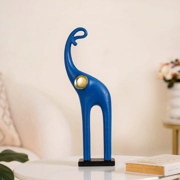 Artful Elephant Showpiece For Decor Blue