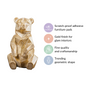 Gold Accent Bear Statue - Gold Bear Sitting Showpiece, Gold Bear Figurine, Decorative Sitting Bear, Bear Sculpture, Sitting Bear Decor