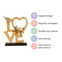 Love Birds Table Showpiece Gold