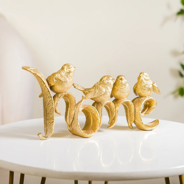 Home Of Birds Gold Showpiece