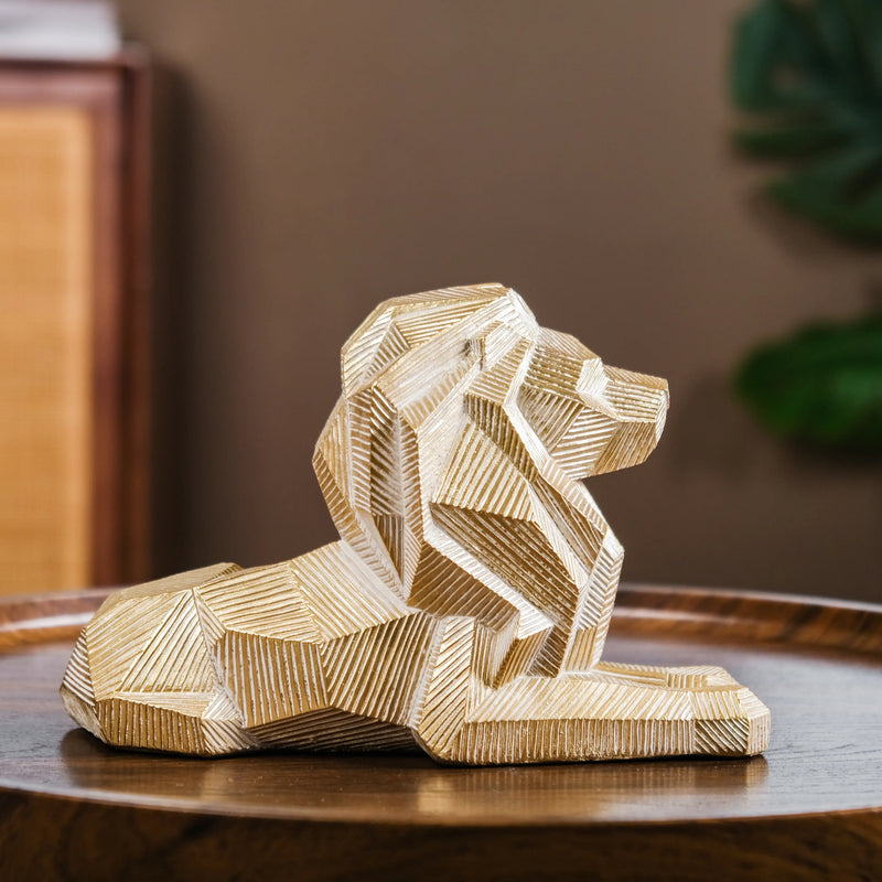 Majestic Lion Modern Decor Gold