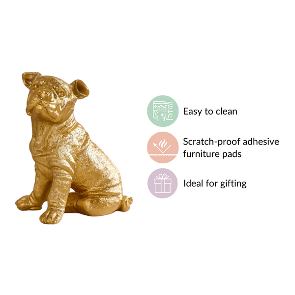 Dog Showpiece Gold Large