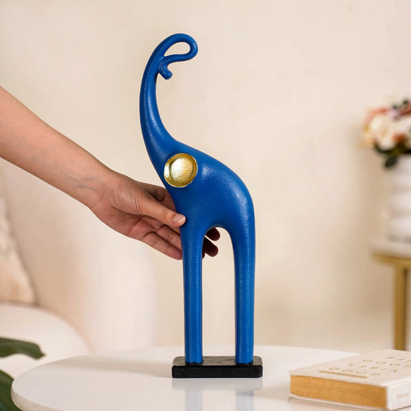 Artful Elephant Showpiece For Decor Blue