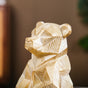 Gold Accent Bear Statue - Gold Bear Sitting Showpiece, Gold Bear Figurine, Decorative Sitting Bear, Bear Sculpture, Sitting Bear Decor