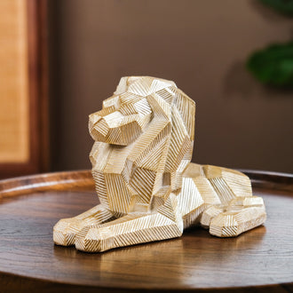 Majestic Lion Modern Decor Gold