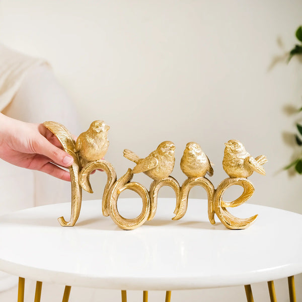 Home Of Birds Gold Showpiece