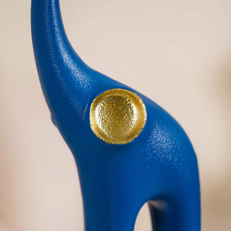 Artful Elephant Showpiece For Decor Blue