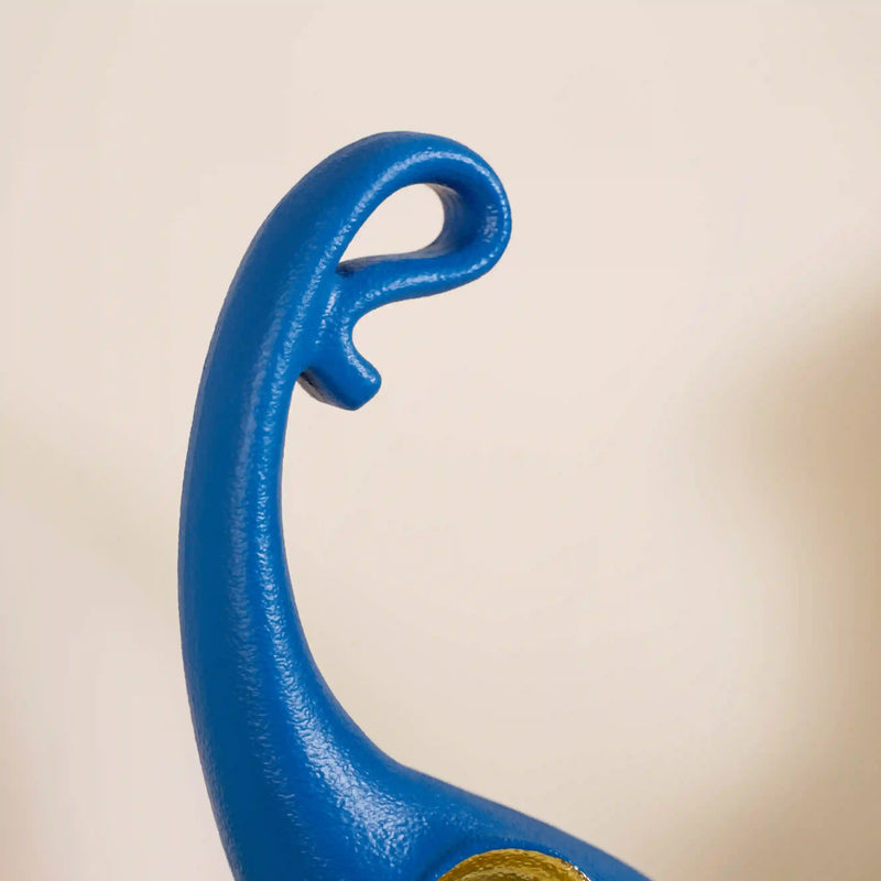 Artful Elephant Showpiece For Decor Blue