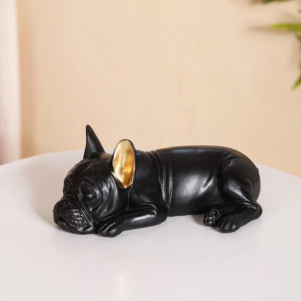 Bulldog Figurine Black
