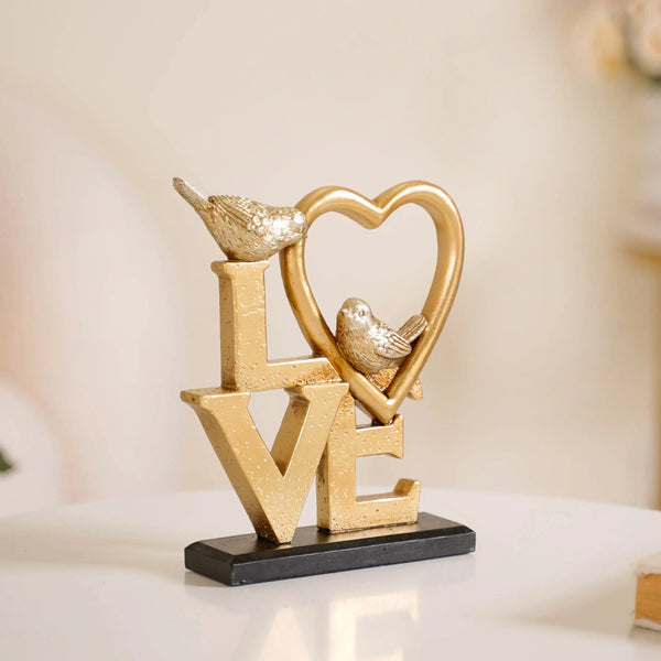 Love Birds Table Showpiece Gold