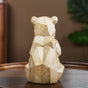 Gold Accent Bear Statue - Gold Bear Sitting Showpiece, Gold Bear Figurine, Decorative Sitting Bear, Bear Sculpture, Sitting Bear Decor