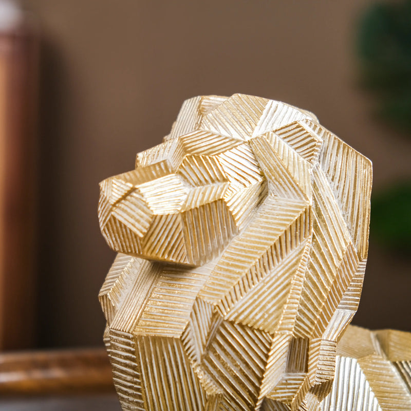 Majestic Lion Modern Decor Gold