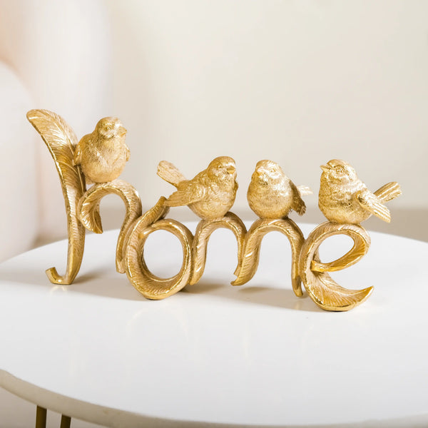 Home Of Birds Gold Showpiece