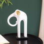 Modern Elephant Resin Decor White