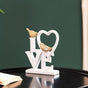 Love Birds Table Showpiece White