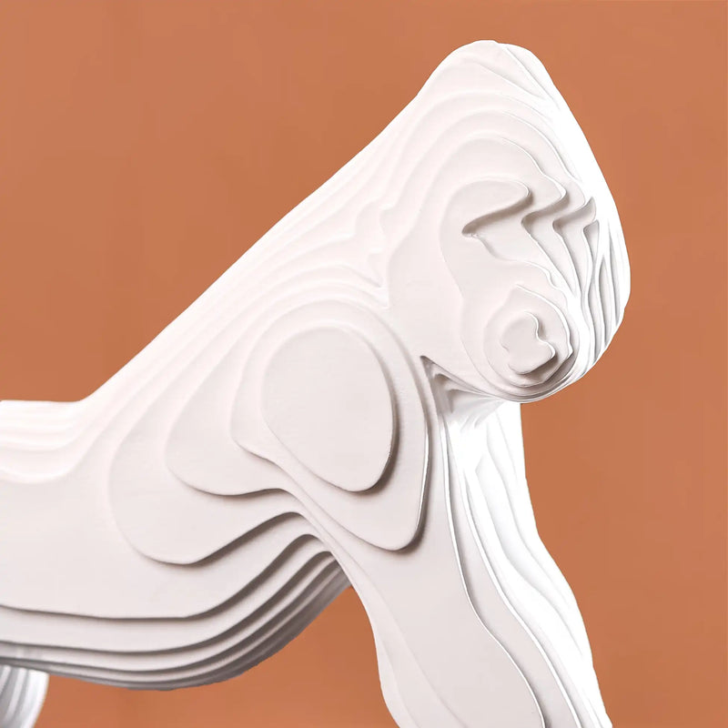 Minimalist Gorilla Sculpture White