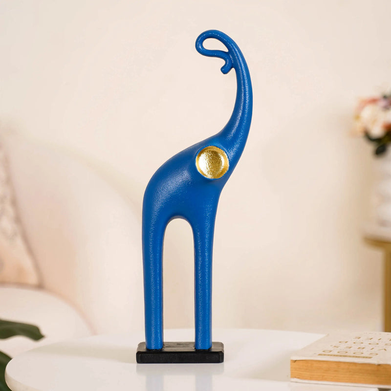 Artful Elephant Showpiece For Decor Blue