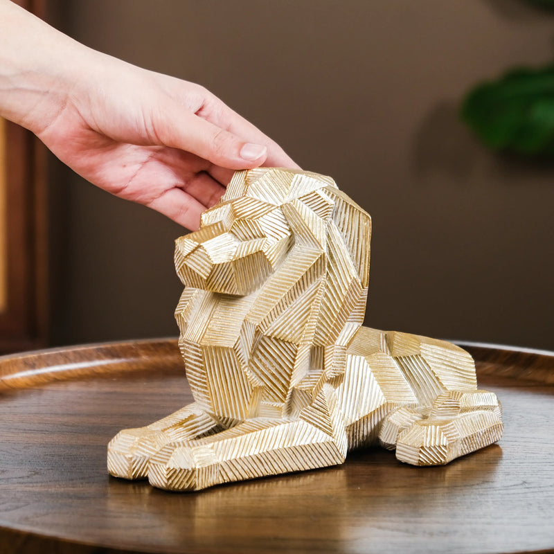 Majestic Lion Modern Decor Gold