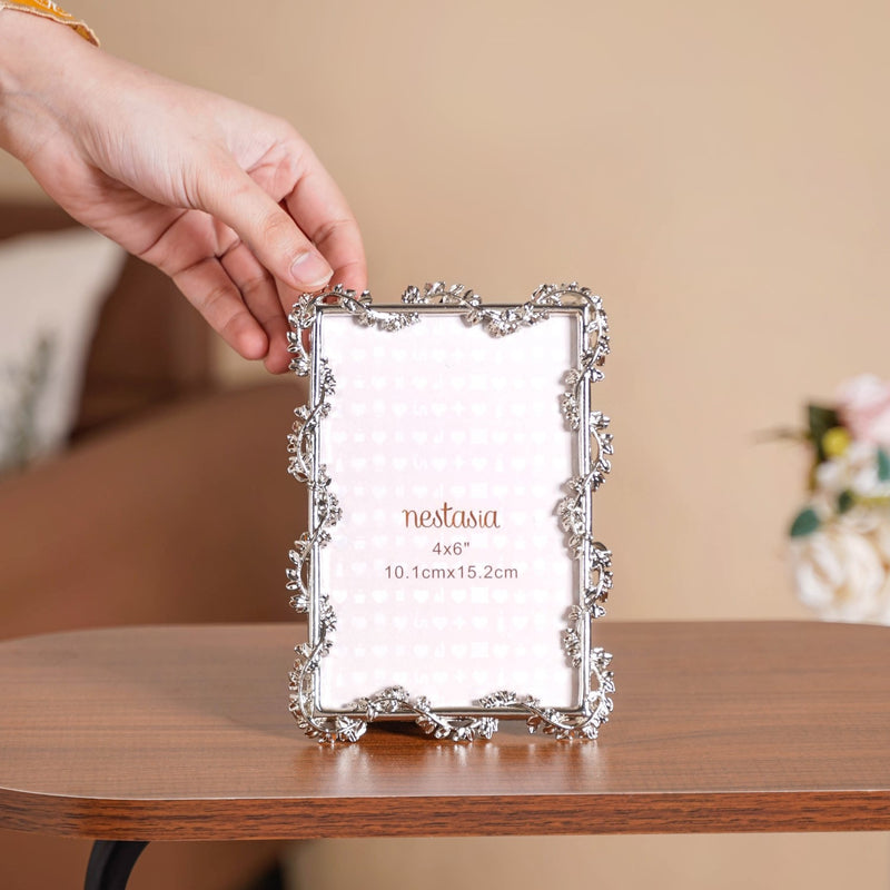 Silver Leaf Picture Frame Small 4x6"