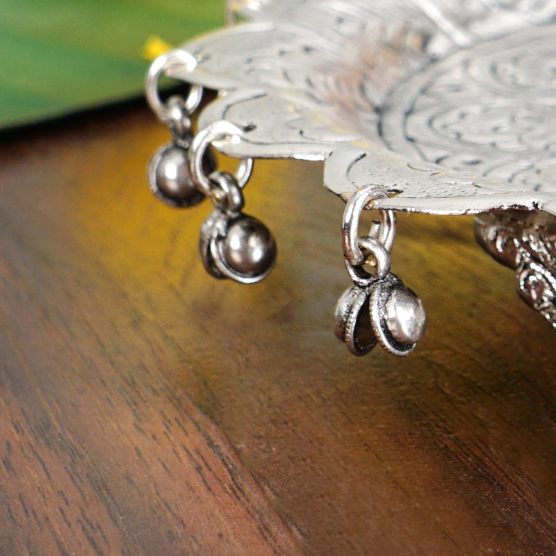 Floral Pooja Thali And Kalash Set