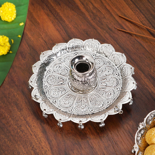 Floral Pooja Thali And Kalash Set