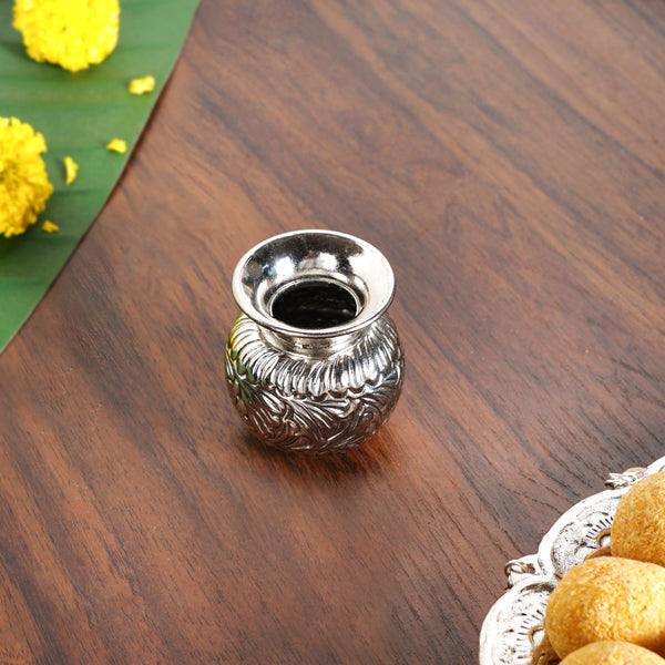 Floral Pooja Thali And Kalash Set 19cm