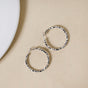 Silver Ridges Hoop Earrings