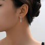 Silver Ridges Hoop Earrings